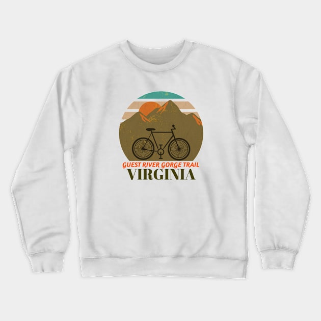 Guest River Gorge Trail, Virginia Crewneck Sweatshirt by Mountain Morning Graphics